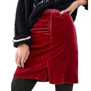 ANTHROPOLOGIE Velvet mini skirt